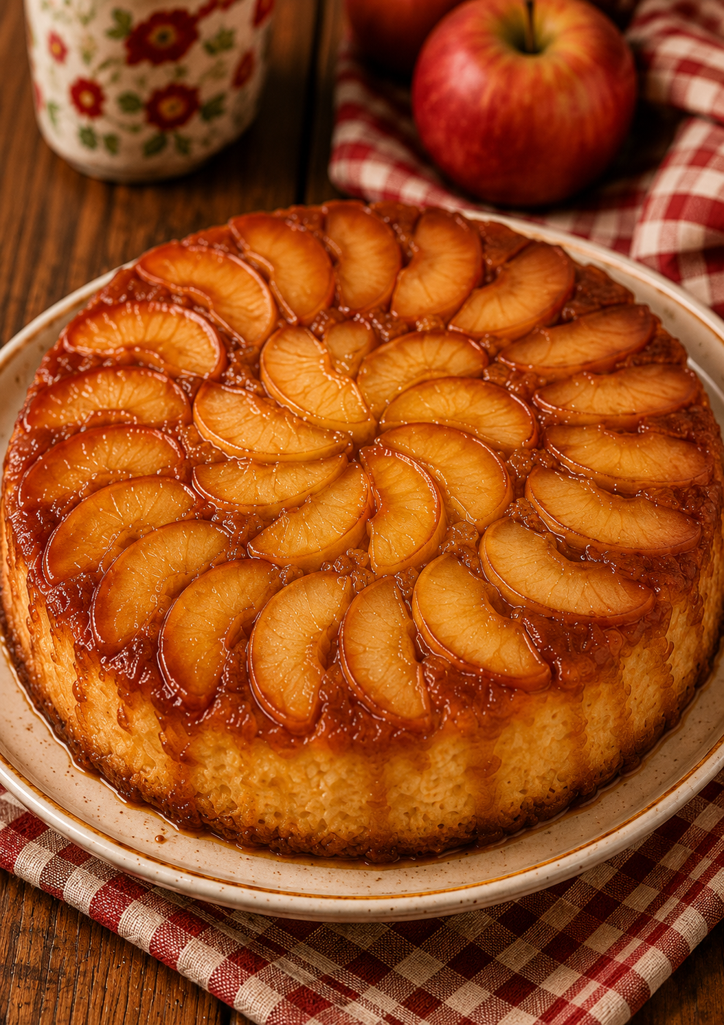Bolo de Maçã Invertido